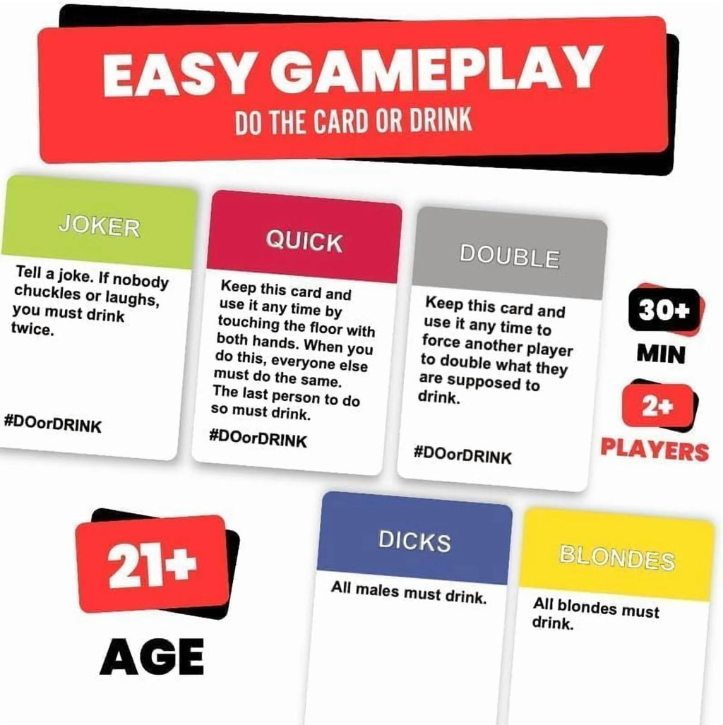 : Win or Blackout Card Game - Engaging Drinking Games for Adults and Exciting Party Entertainment